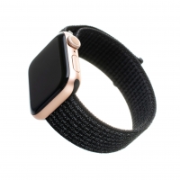 Nylonový řemínek FIXED Nylon Strap pro Apple Watch 40mm/ Watch 38mm, reflexně černý