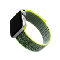 Nylonový řemínek FIXED Nylon Strap pro Apple Watch 40mm/ Watch 38mm, tmavě limetkový