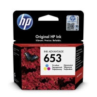 HP 653 tříbarevná inkoustová originální náplň (3YM74AE)