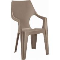 Plastová židle Keter Dante highback Cappuccino - hnědá