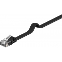 PremiumCord Plochý patch kabel UTP RJ45-RJ45 CAT6 1,5m černá