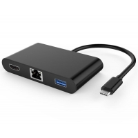 PremiumCord Převodník USB3.1 na HDMI + Audio + USB3.0 + RJ45 + PD charge