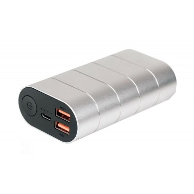 Verbatim Dual Powerbank QC3 10000mAh, 2x USB-A 3.0 + USB-C PD, Metal Grey/ Silver