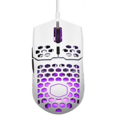 COOLER MASTER herní myš LightMouse MM711, 400-16000DPI, RGB podsvícení, matně bílá