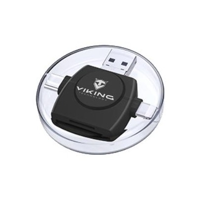 VIKING ČTEČKA PAMĚŤOVÝCH KARET V4 USB3.0 4V1 černá