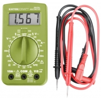Digitální multimetr Extol Craft (U,I,R), měření do 250V/10A/2000kO, test baterií