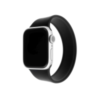 Elastický silikonový řemínek FIXED Silicone Strap pro Apple Watch 42/44mm, velikost S, černý