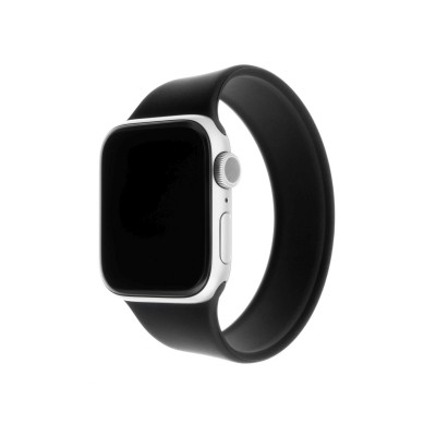 Elastický silikonový řemínek FIXED Silicone Strap pro Apple Watch 42/44mm, velikost L, černý