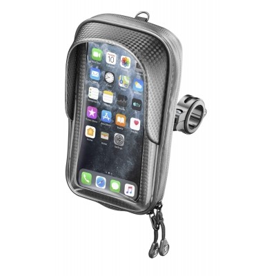 Univerzální voděodolné pouzdro na mobilní telefony Interphone Master Pro, úchyt na řídítka, max. 6,7", černé