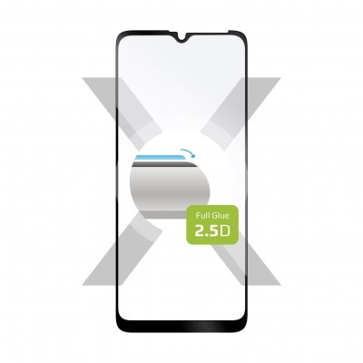 Ochranné tvrzené sklo FIXED Full-Cover pro Motorola Moto G10/G30, lepení přes celý displej, černé