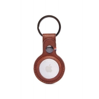 Decoded Leather Keychain, brown - Apple Airtag