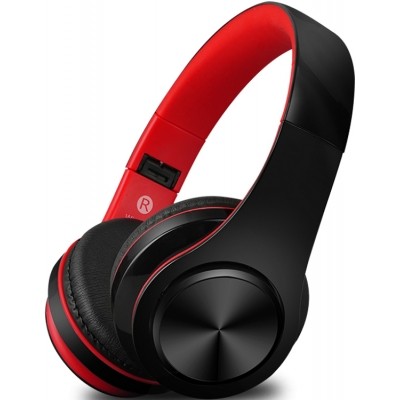 Bezdrátová sluchátka S5, černo/červené