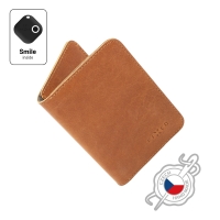 Kožená peněženka FIXED Smile Wallet XL se smart trackerem FIXED Smile PRO, hnědá