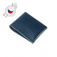 Kožená peněženka FIXED Wallet z pravé hovězí kůže, modrá - modrá
