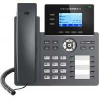 Grandstream GRP2604P SIP telefon, 2,48" LCD podsv. displej, 6 SIP účty,10BLF tl., 2x1Gbit porty, PoE