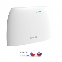 Tenda 4G03 Wi-Fi N300 4G LTE router, 2x WAN/LAN, 1x miniSIM, IPv6, VPN, LTE Cat.4, 4x anténa, CZ App