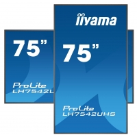 75" iiyama LH7542UHS-B3: IPS, 4K UHD, 500cd/m2, 18/7/ LAN, Android 8.0, černý