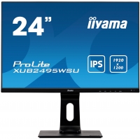 24" iiyama XUB2495WSU-B3: IPS, 1920x1200, 16:10, 300cd/m2, 5ms, VGA, HDMI, DP, height, pivot, černý