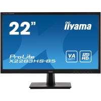 22" iiyama X2283HS-B5: VA, FullHD@75Hz, 250cd/m2, 4ms, VGA, HDMI, DP, černý