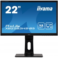 22" iiyama XB2283HS-B5: VA, FullHD@75Hz, 250cd/m2, 4ms, VGA, HDMI, DP, height, pivot, černý