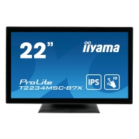 22" iiyama T2234MSC-B7X: IPS, FullHD, capacitive, 10P, 350cd/m2, VGA, HDMI, DP, černý