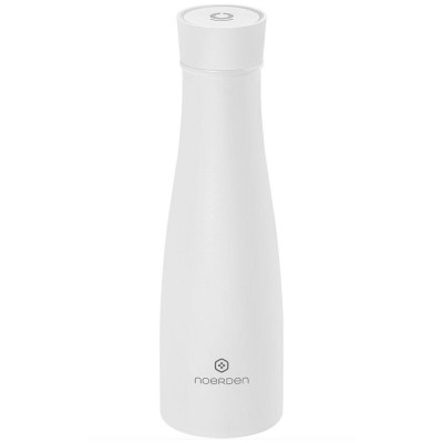 NOERDEN chytrá láhev LIZ480 White/ objem 480 ml/ UV/ připomenutí hydratace/ provoz 30 dní/ USB/ ocel/ bílá/ CZ app - bílá