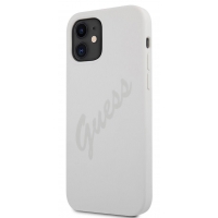GUHCP12SLSVSCR Guess Silicone Vintage Zadní Kryt pro iPhone 12 mini 5.4 Cream