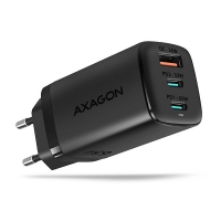 AXAGON ACU-DPQ65, GaN nabíječka do sítě, 3x port (USB + dual USB-C), PD3.0/QC4+/PPS/Apple, 65W