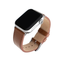Kožený řemínek FIXED Leather Strap pro Apple Watch 42mm/44mm, hnědý