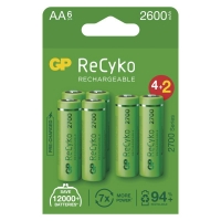 GP nabíjecí baterie ReCyko 2700 AA (HR6) 4+2PP