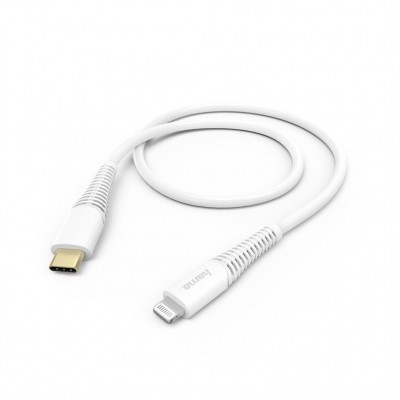 Hama MFi USB-C Lightning nabíjecí/datový kabel pro Apple, 1,5 m, bílý