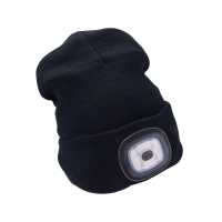 Čepice s čelovkou 4x45lm, USB nabíjení, černá, univerzální velikost EXTOL-LIGHT