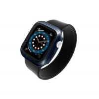 Ochranné pouzdro FIXED Pure+ s temperovaným sklem pro Apple Watch 44mm, modré