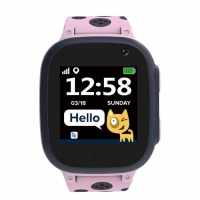 CANYON smart hodinky Sandy KW-34 PINK/GREY,1,44", Nano SIM, SOS tlačítko, GPS+LBS, kamera, volání, perimetr