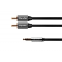 Kabel Kruger&Matz Jack 3.5 - 2RCA stereo 1.8m