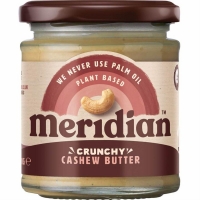 Meridian Cashew Butter 170g Crunchy (Kešu krém křupavý)