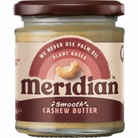 Meridian Cashew Butter 170g Smooth (Kešu krém jemný)