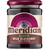 Meridian Fruit Spread 284g wild blueberry Organic (Borůvkový džem BIO)