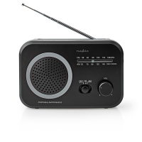 FM rádio | Přenosné Provedení | AM / FM | Napájení z baterie / Síťové napájení | Analogový | 1.8 W | Černo-bílý displej 
