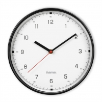 Nástěnné hodiny Hama Linea, průměr 25 cm, tichý chod, černé