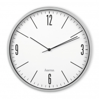 Nástěnné hodiny Hama Elegante, průměr 30 cm, tichý chod, šedé
