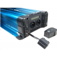 Měnič napětí Solarvertech FS3000 12V/230V 3000W + USB, dálkové ovládání, čistá sinusovka 