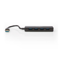 USB hub | 4 Porty port(s) | USB 3.2 Gen1 | Napájení z USB / Síťové napájení | 4x USB