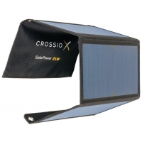 CRONO CROSSIO solární panel/ 21 W/ USB-A/ USB-C/ černý