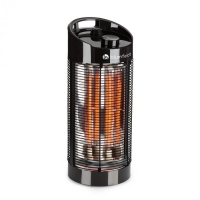 Blumfeldt Heat Guru 360, stojící tepelný zářič, vnější ohřívač, 1200/600 W, 2 topné stupně, IPX4, černý, Černá