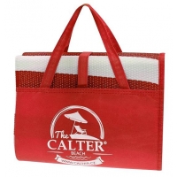 Plážová podložka CALTER - taška, plastová, červená