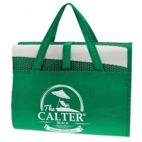 Plážová podložka CALTER - taška, plastová, zelená