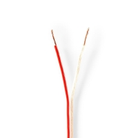 Repro kabel | 2x 0.75 mm2 | Měď | 15.0 m | Kulatý | PVC | Transparentní | Role