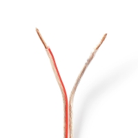 Repro kabel | 2x 1.50 mm2 | CCA | 100.0 m | Kulatý | PVC | Transparentní | Zabaleno