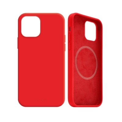 Zadní kryt FIXED MagFlow s podporou MagSafe pro Apple iPhone 14, červený